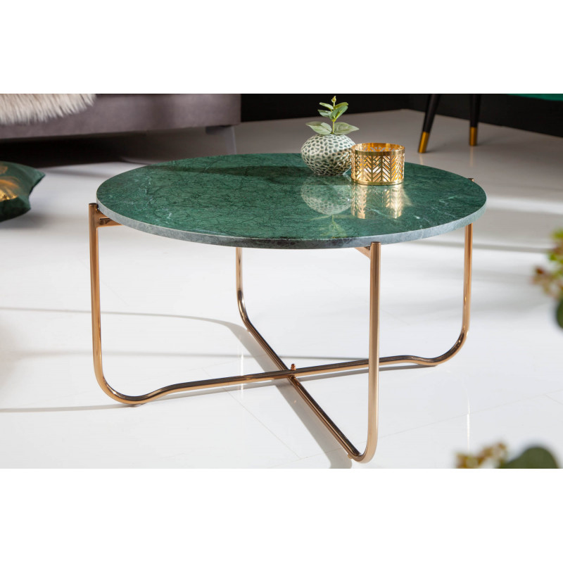 MARBLE design dohányzóasztal - zöld márvány - 60cm