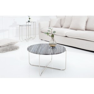 MARBLE design dohányzóasztal - szürke márvány - 60cm INVICTA