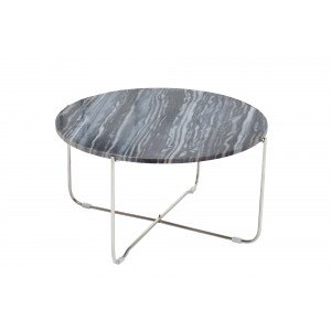 MARBLE design dohányzóasztal - szürke márvány - 60cm