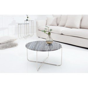 MARBLE design dohányzóasztal - szürke márvány - 60cm INVICTA
