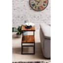 S-FORM rózsafa/fém lerakóasztal