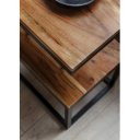 S-FORM rózsafa/fém lerakóasztal