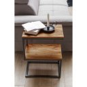 S-FORM rózsafa/fém lerakóasztal