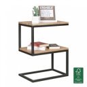 S-FORM tömör akácfa/fém lerakóasztal