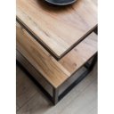 S-FORM tömör akácfa/fém lerakóasztal