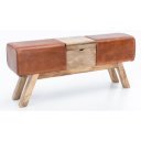 LEATHER BOX ülőpad tömör mangófa lábakkal