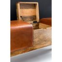 LEATHER BOX ülőpad tömör mangófa lábakkal