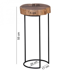 KALKUTTA tömör akác lerakóasztal 55cm
