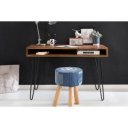 JAIPUR tömör rózsafa íróasztal fém lábakkal