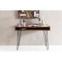 JAIPUR tömör rózsafa íróasztal fém lábakkal