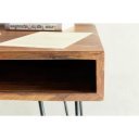 JAIPUR tömör rózsafa íróasztal fém lábakkal