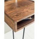 JAIPUR tömör rózsafa íróasztal fém lábakkal