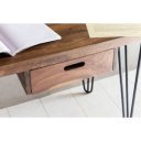 JAIPUR II tömör rózsafa íróasztal fém lábakkal