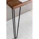 JAIPUR II tömör rózsafa íróasztal fém lábakkal