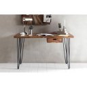 JAIPUR II tömör rózsafa íróasztal fém lábakkal