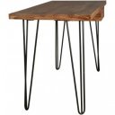 JAIPUR II tömör rózsafa íróasztal fém lábakkal