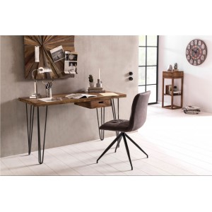 JAIPUR II tömör rózsafa íróasztal fém lábakkal Íróasztalok