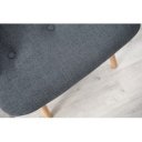 DENVER szürke design fotel lábtartóval