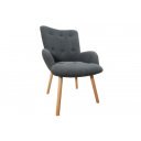 DENVER szürke design fotel lábtartóval