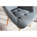 DENVER szürke design fotel lábtartóval