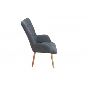 DENVER szürke design fotel lábtartóval