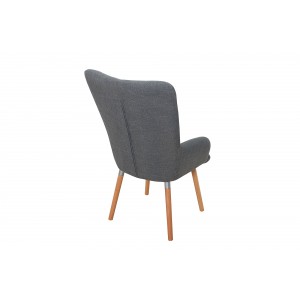 DENVER szürke design fotel lábtartóval