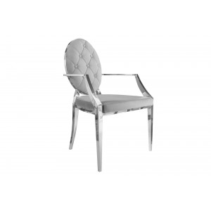 MODERN BAROCK karfás design szék - ezüst
