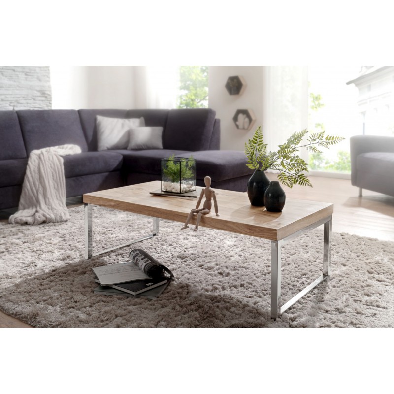 REDWOOD tömör akácfa dohányzóasztal 120 cm