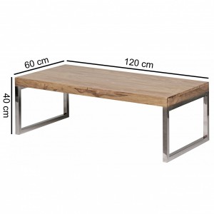 REDWOOD tömör akácfa dohányzóasztal 120 cm